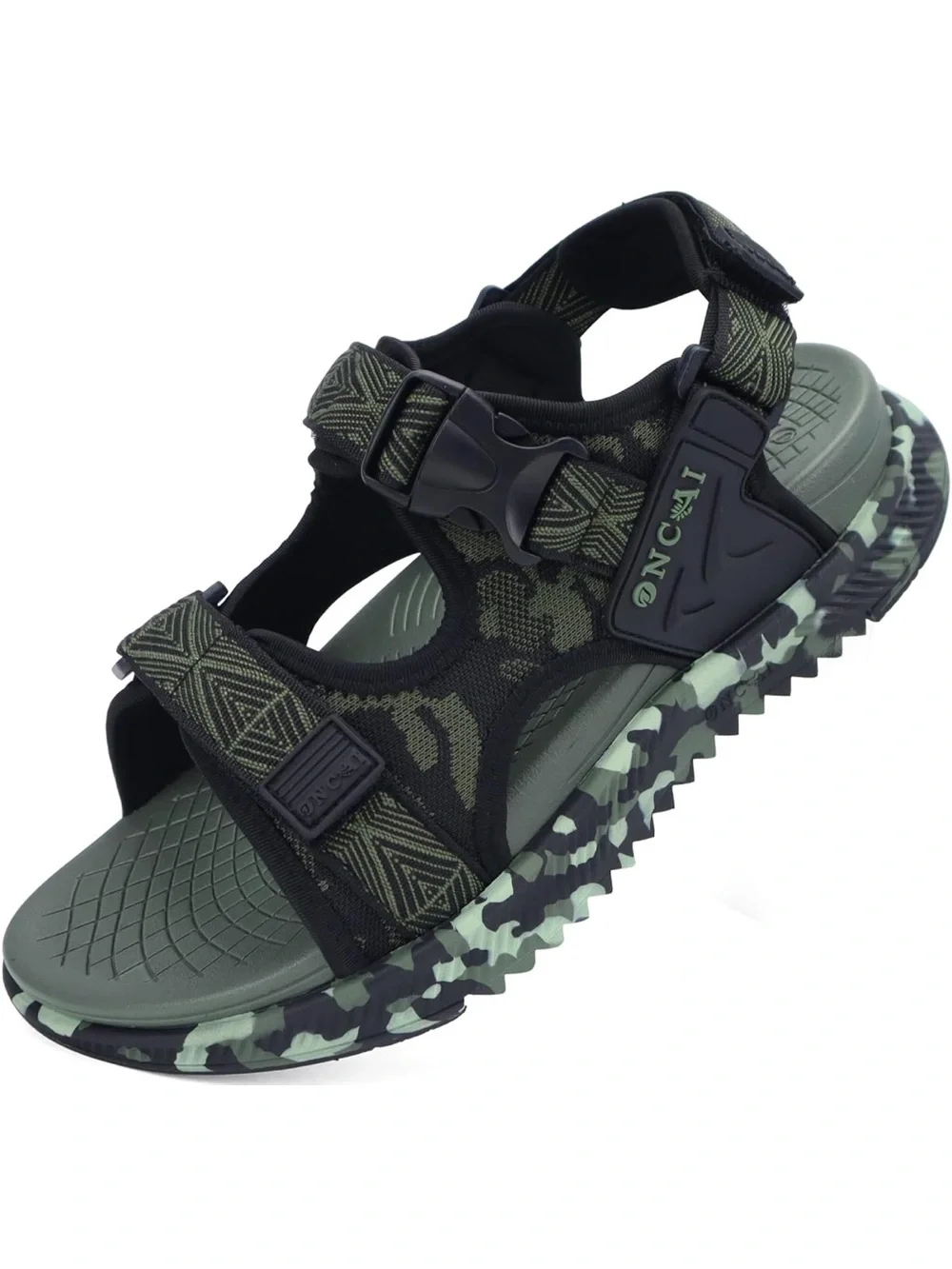 ONCAI Men's Hiking Sandals, Arch Support Orthopedic Recovery Walking Sandal